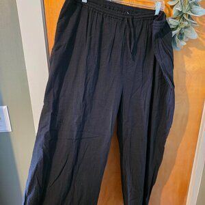 Rian Seersucker Straight Leg Trousers